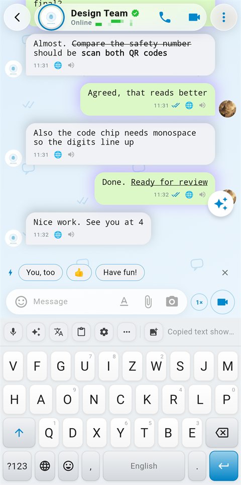 WingPost's built-in private keyboard with shuffled key positions